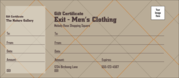 Men's Clothing Store Gift Certificate 002