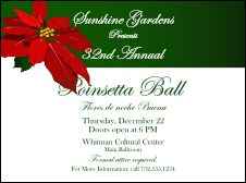Christmas Poinsettia Invitation 001