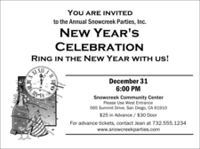 Black and White New Year's Invitation 001