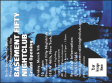 Nightclub Blue Invitation