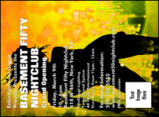 Nightclub Yellow Invitation