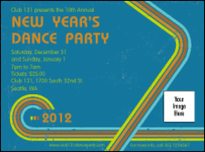 2012 Retro Rainbow Invitation