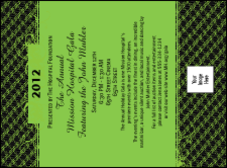 2012 Gala Plaid Green Invitation