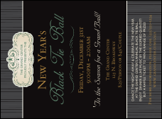 Classic Black Pinstripe Invitation