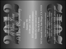 Year Invitation (Black)