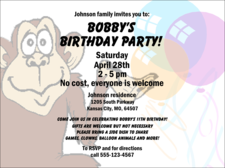 Monkey Invitation