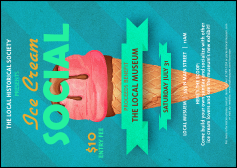 Ice Cream Social Postcard