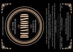 Diamonds Black Postcard