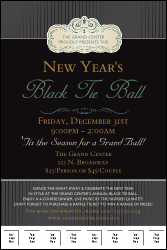 Classic Black Pinstripe Logo Poster