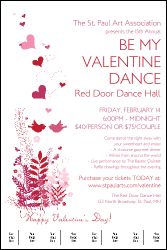 Valentine Love Birds Logo Poster