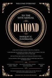 Diamonds Black Poster