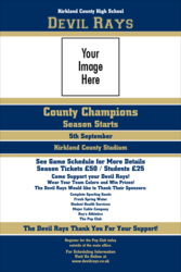 Sports Poster 001 in Blue and Gold