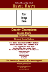 Sports Poster 001 in Maroon and Gold