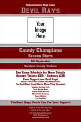 Sports Poster 001 in Maroon and Silver