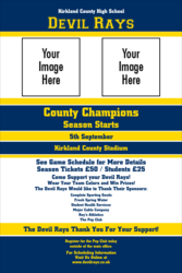 Sports Poster 002 in Blue and Yellow