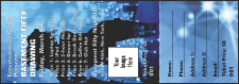 Nightclub Blue Raffle Ticket