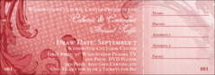 Year Classic Red Raffle Ticket