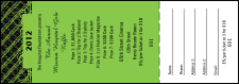 2012 Gala Plaid Green Raffle Ticket
