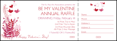 Valentine Love Birds Raffle Ticket