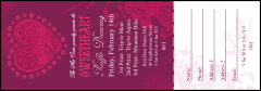 Valentine Heart Raffle Ticket