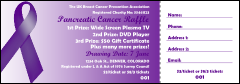 Purple Ribbon Raffle Ticket