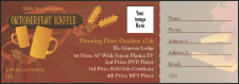 Oktoberfest Red Raffle Ticket