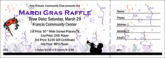 Mardi Gras Raffle Ticket