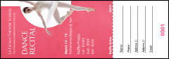 Ballet Dance Recital Raffle Ticket