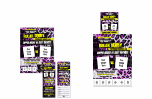 Roller Derby Pink Leopard Event Kit