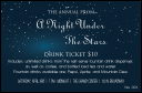 Star Theme Drink Ticket