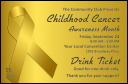 Childhood Cancer Awareness Month Drink Ticket