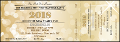 Gold Glitter Reserved Event Ticket