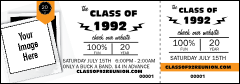 Class Reunion Mascot Orange Event Ticket