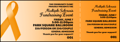 Orange Ribbon Event Ticket Event Ticket