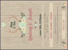 Flower Stag & Doe Invitation