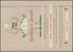 Flower Stag & Doe Postcard