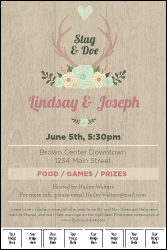 Flower Stag & Doe Logo Poster