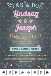 Stag and Doe Pattern Image Poster