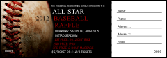 Baseball Stiches Raffle Ticket