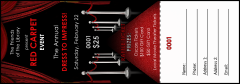 Red Carpet Raffle Ticket