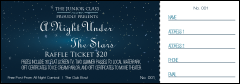 Star Theme Raffle Ticket