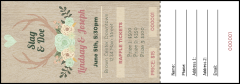 Flower Stag & Doe Raffle Ticket