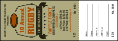 Rugby Tournament Raffle Ticket