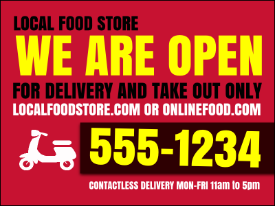 3" x 4" We Are Open Economy Sticker