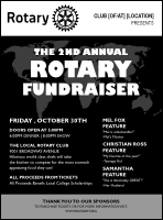 Rotary Club Black & White Flyer