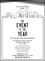 All Purpose Skyline Black and White  Flyer