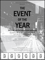 All Purpose Building and Streetlights Black and White Image Flyer