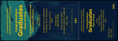 Graduation - Blue and Yellow Event Ticket