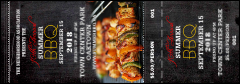 BBQ Retro Chalkboard Event Ticket