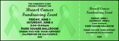 Lime Green Ribbon Event Ticket